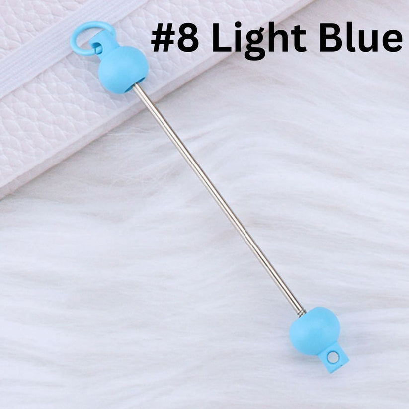Keychain Bars, Beadable Bars for Keychains in Solid Colors, Size 95mm