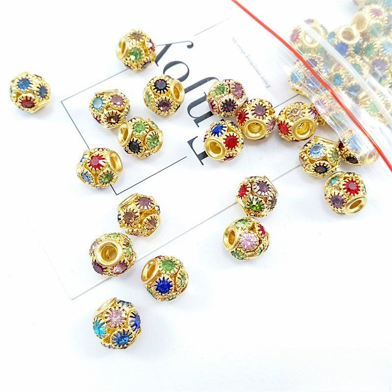 14mm Rhinestone Flower Ball DIY Jewelry Accessories Rhinestone Flower Ball Accessories Bracelet Bead Separation Craft Loose Bead Accessories