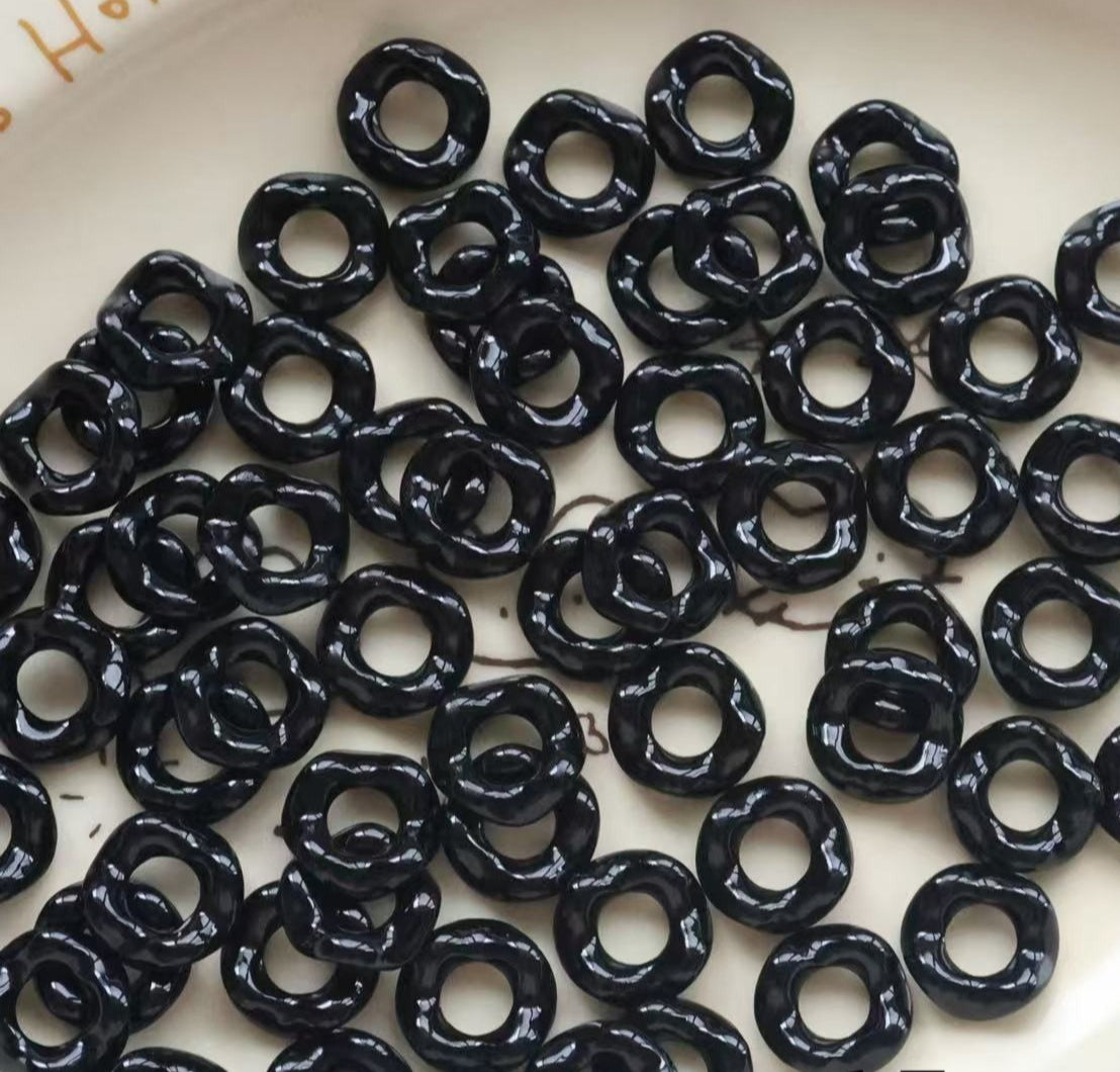 16Mm Paint Colors Stacked Music Lace Large Hole Wavy Skirt DIY Beaded Mobile Phone Chain Bag Pendant Material Accessories