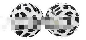 15Mm Cow Series Watermark Food Grade Silicone Round Beads Baby Toothpaste DIY Decorative Loose Beads Spot Wholesale