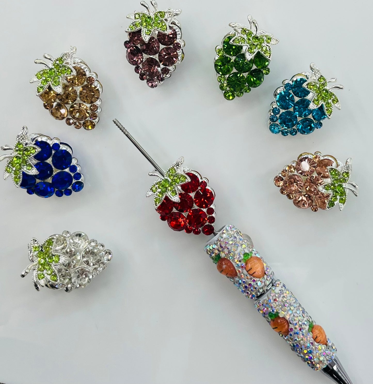 New arrival, shiny alloy rhinestones, super cute grapes, multiple colors randomly mixed
