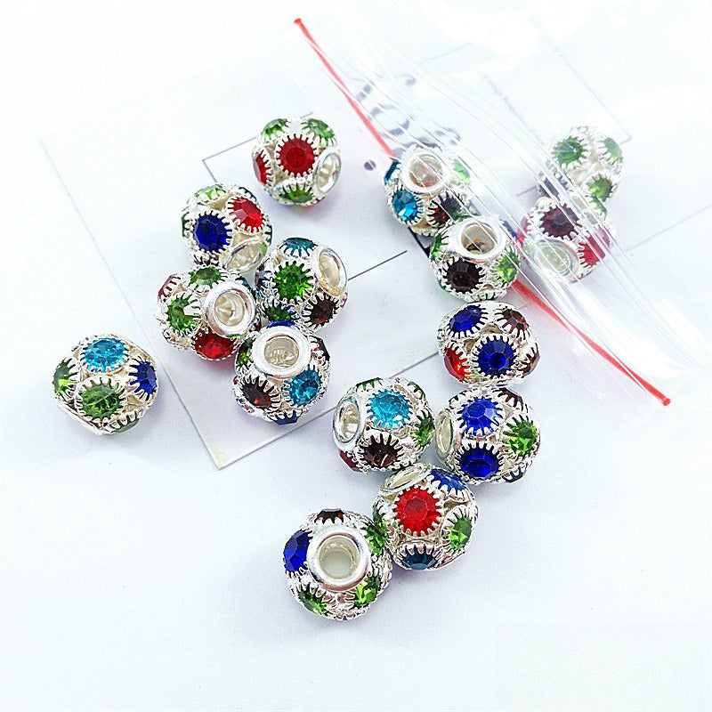 14mm Rhinestone Flower Ball DIY Jewelry Accessories Rhinestone Flower Ball Accessories Bracelet Bead Separation Craft Loose Bead Accessories