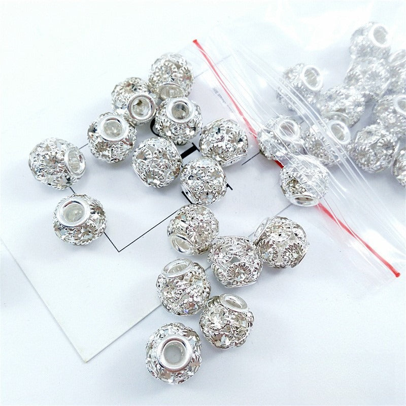 14mm Rhinestone Flower Ball DIY Jewelry Accessories Rhinestone Flower Ball Accessories Bracelet Bead Separation Craft Loose Bead Accessories