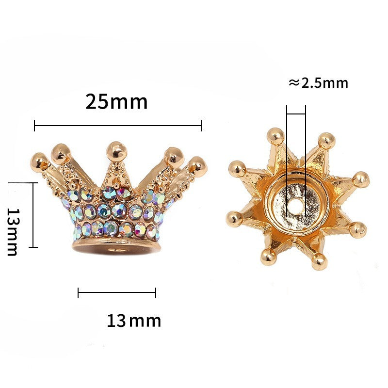 Three-dimensional Rhinestone Crown Beaded Mobile Phone Case DIY Sticker Diamond Jewelry Accessories Crown Small Pendant