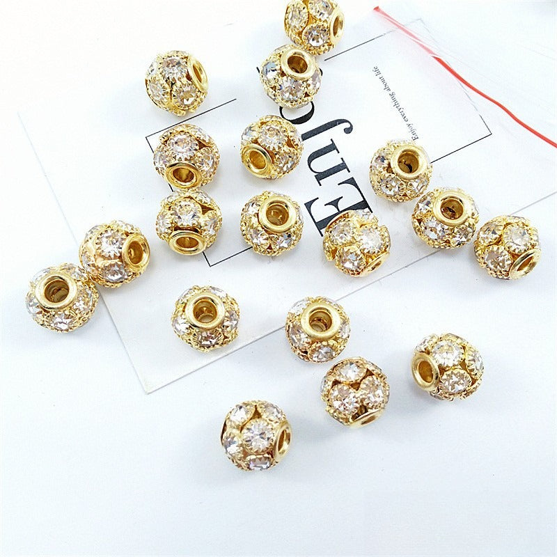 14mm Rhinestone Flower Ball DIY Jewelry Accessories Rhinestone Flower Ball Accessories Bracelet Bead Separation Craft Loose Bead Accessories