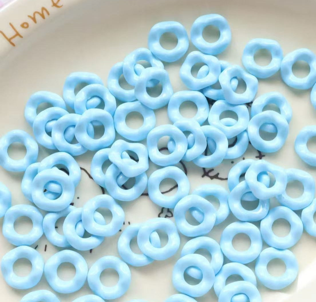16Mm Paint Colors Stacked Music Lace Large Hole Wavy Skirt DIY Beaded Mobile Phone Chain Bag Pendant Material Accessories