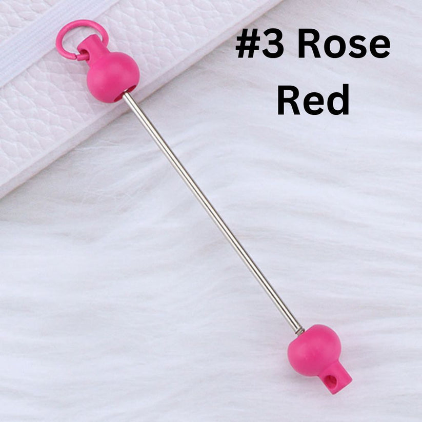 Keychain Bars, Beadable Bars for Keychains in Solid Colors, Size 95mm