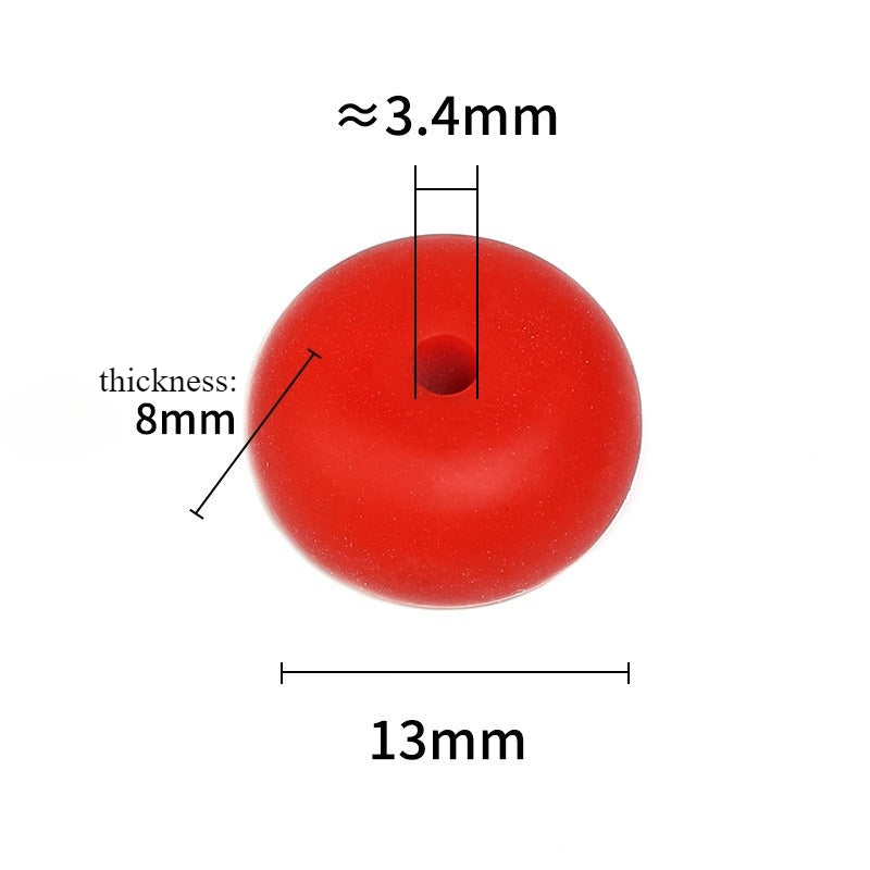 14Mm Silicone Flat Beads Candy Color Abacus Beads Wheel Beads Wholesale DIY Bracelet Necklace Jewelry Accessories Random Mix