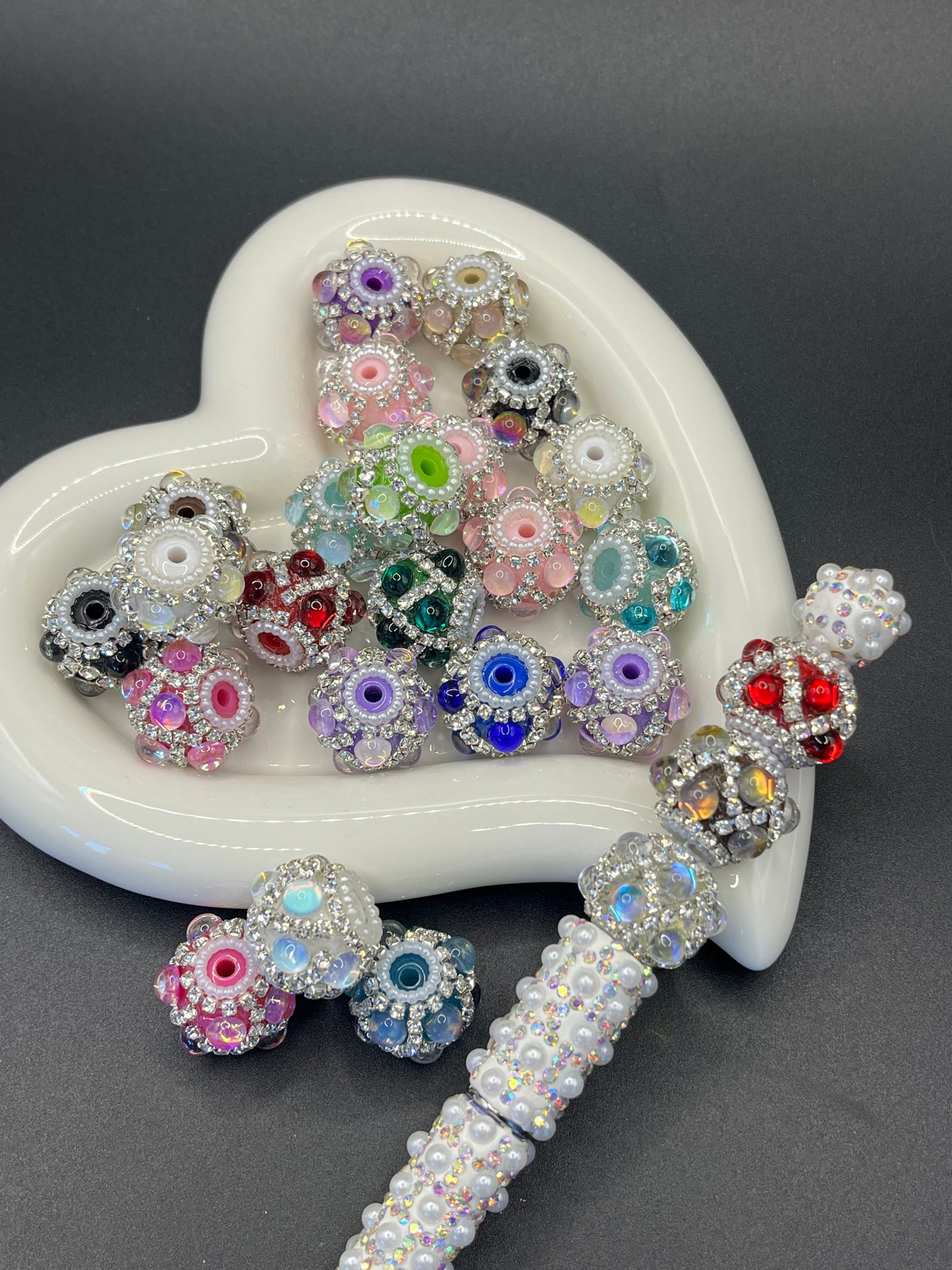 New Cross - border Glass Beads, Colorful Strung Loose Beads, DIY Accessories, Handmade Beads for Jewelry