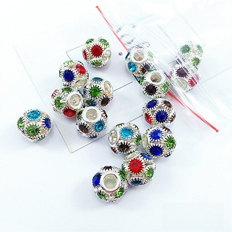 14mm Rhinestone Flower Ball DIY Jewelry Accessories Rhinestone Flower Ball Accessories Bracelet Bead Separation Craft Loose Bead Accessories