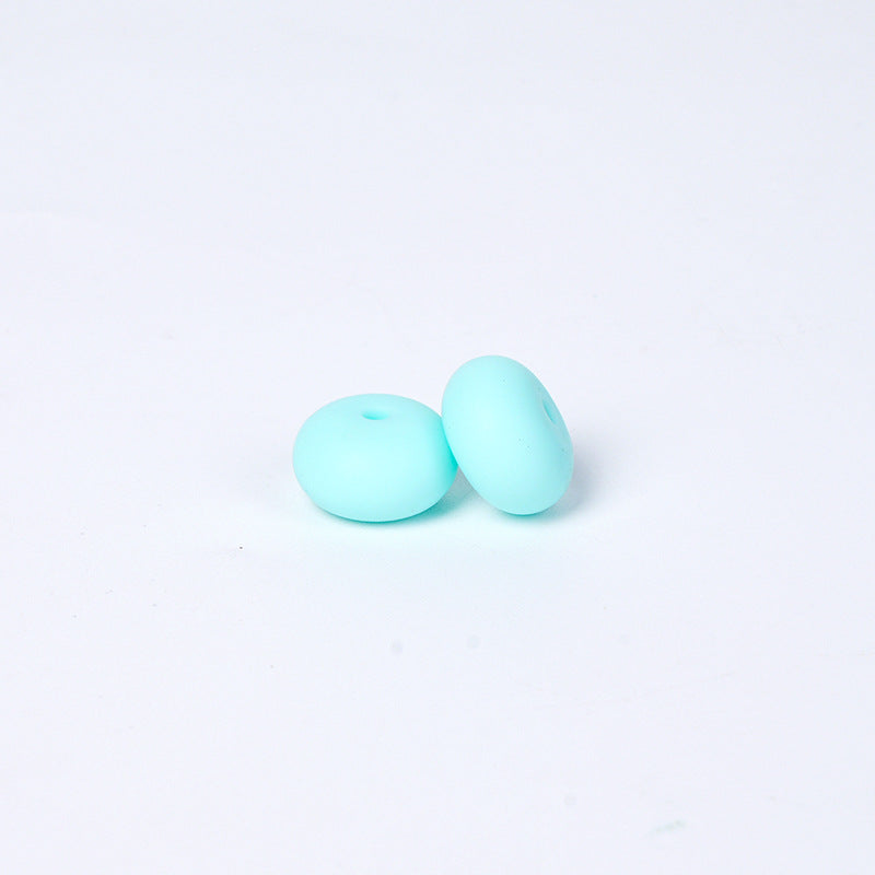 Spot 14mm Small Abacus Beads Food Grade Silicone Beads DIY Men's and Women's Jewelry Necklaces Oval Beads Wholesale