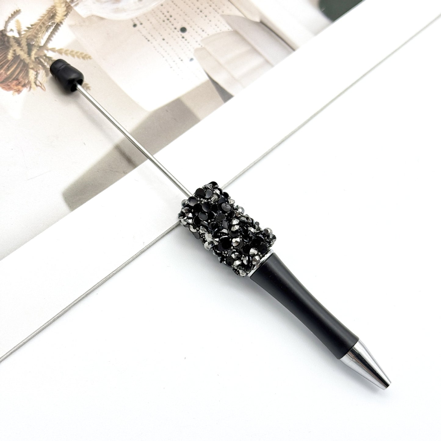 New DIY petal sequined bead pen, Macaron multi-color bead-piercing ballpoint pen cross-border sprouting pen manufacturers wholesale