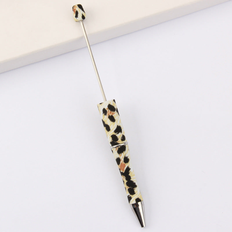 DIY bead pen printing pattern creative plastic beading puzzle leopard print floral cow tiger pattern bead pen wholesale