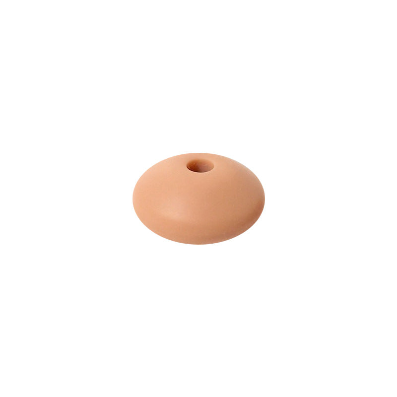 Spot Silicone Beads European and American Jewelry 12mm Small Beads DIY Necklace Beaded Oval Lentil Loose Beads Wholesale #101-137