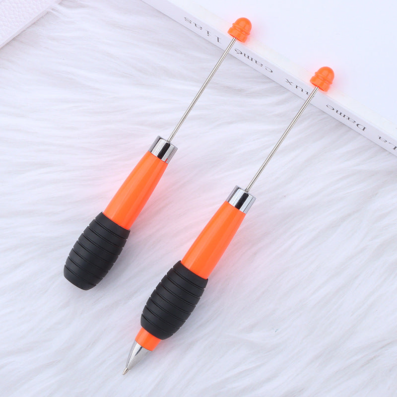 Cross-border explosion DIY telescopic bead pen, creative and cute macaron color telescopic rotating beaded gift ballpoint pen