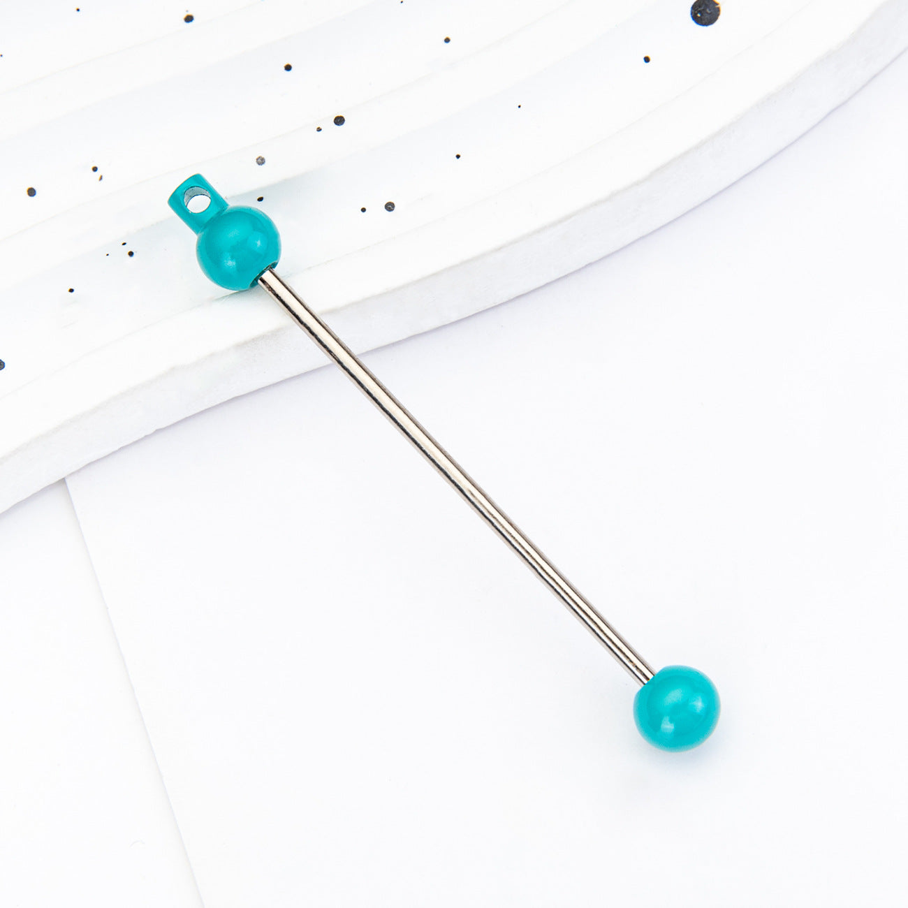 New DIY beaded pole, creative handmade beaded keychain accessories pendant pole metal beaded pole