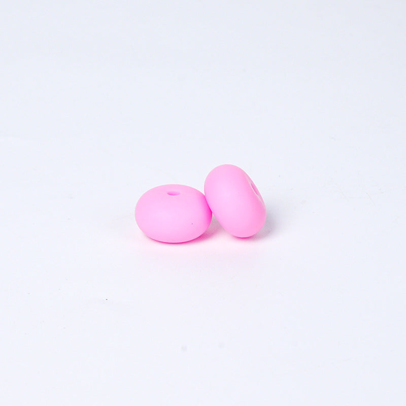 Spot 14mm Small Abacus Beads Food Grade Silicone Beads DIY Men's and Women's Jewelry Necklaces Oval Beads Wholesale
