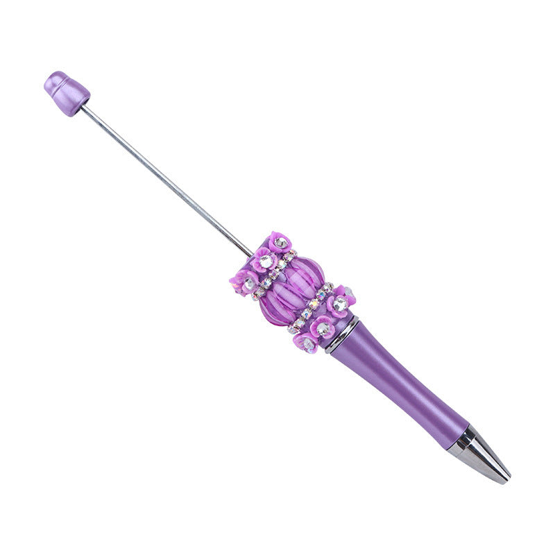 DIY rose mermaid bead pen, creative flower patch beaded ballpoint pen romantic mermaid plastic pen wholesale