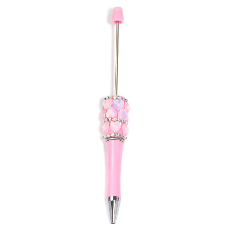 Cross-border new love bead pen cartoon creative DIY ballpoint pen neutral pen handmade full diamond bead pen