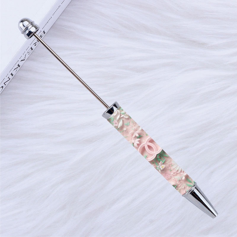 DIY design pen, inspirational encouragement praise cartoon character pattern printing bead pen Moe grain pen spot