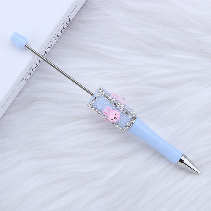 DIY big white rabbit sugar bead pen, cute rabbit dream rabbit dream bead round bead pen manufacturer wholesale