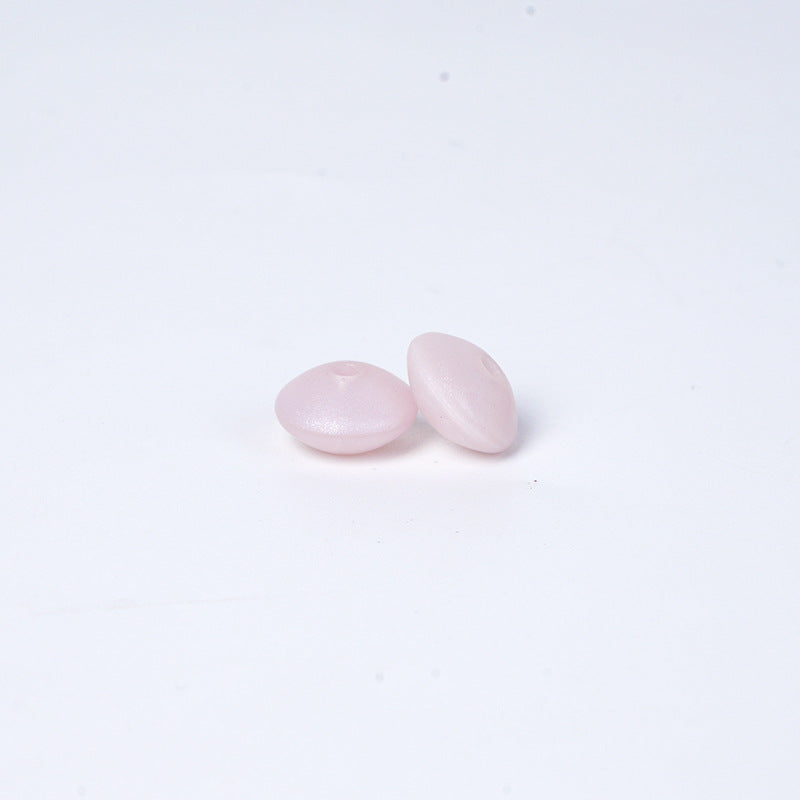 Spot Silicone Beads European and American Jewelry 12mm Small Beads DIY Necklace Beaded Oval Lentil Loose Beads Wholesale #51-100