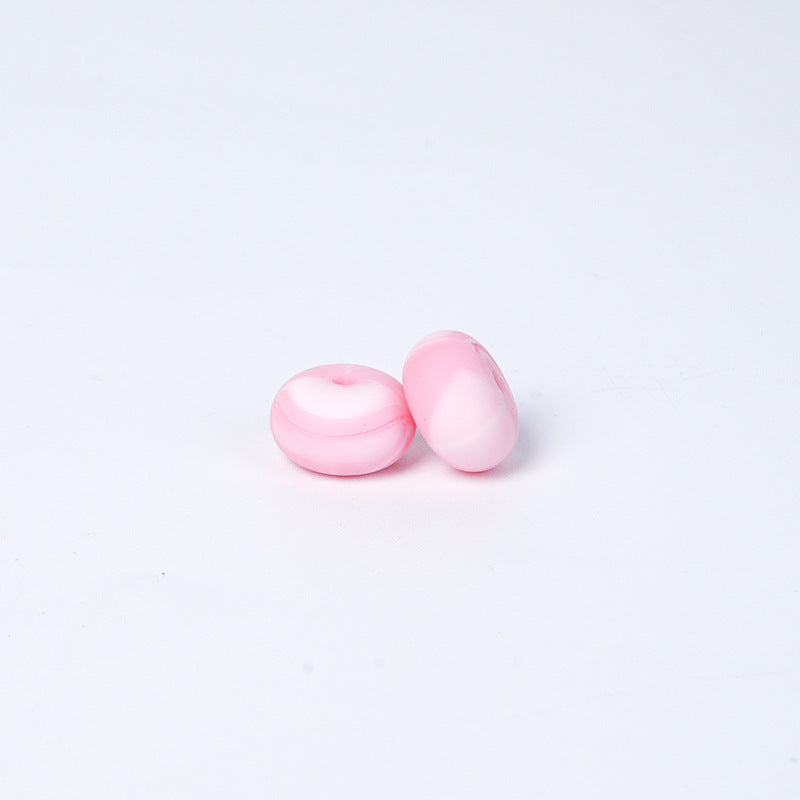 Spot 14mm Small Abacus Beads Food Grade Silicone Beads DIY Men's and Women's Jewelry Necklaces Oval Beads Wholesale #51-93