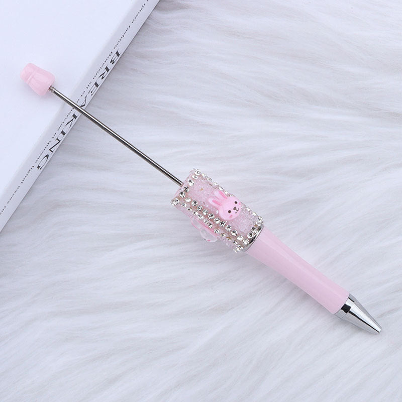 DIY big white rabbit sugar bead pen, cute rabbit dream rabbit dream bead round bead pen manufacturer wholesale