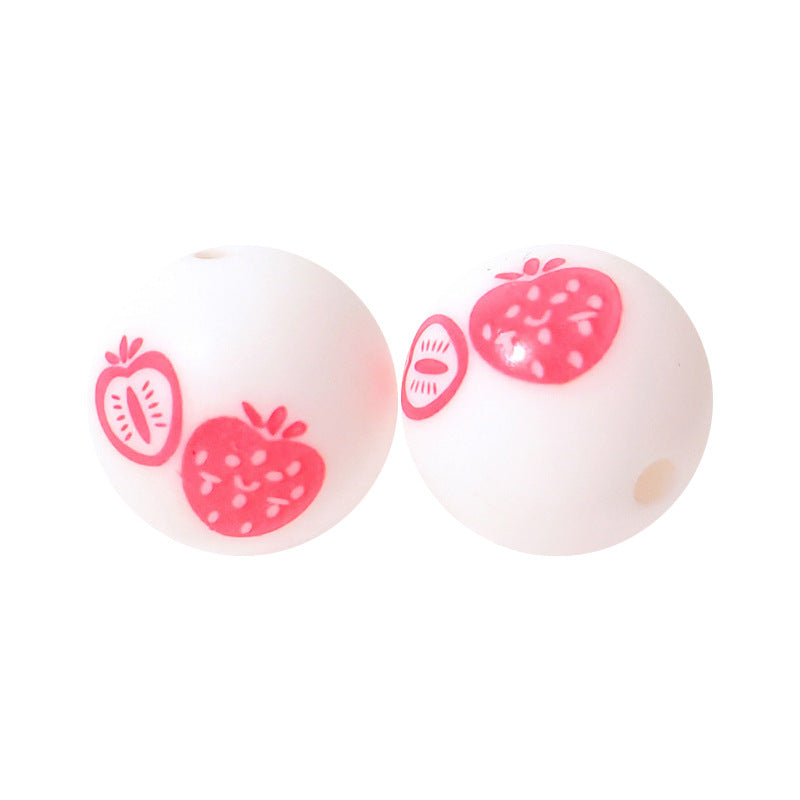 15mm Silicone Beads Water Transfer Beads DIY Jewelry Bead Pen Loose Beads Wholesale #101-150