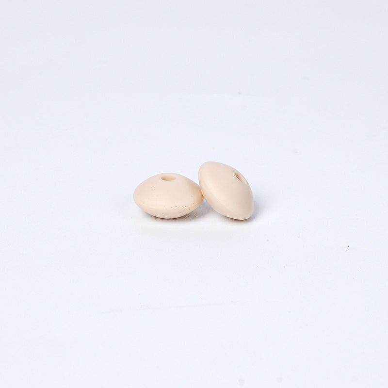 Spot Silicone Beads European and American Jewelry 12mm Small Beads DIY Necklace Beaded Oval Lentil Loose Beads Wholesale #101-137