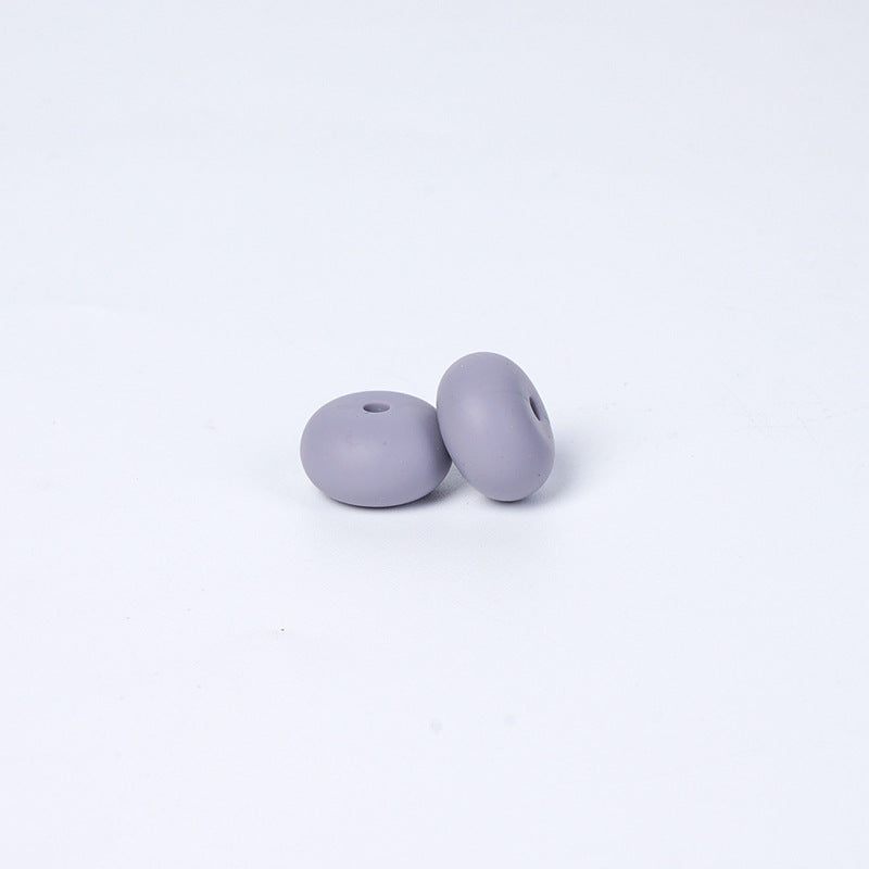 Spot 14mm Small Abacus Beads Food Grade Silicone Beads DIY Men's and Women's Jewelry Necklaces Oval Beads Wholesale #51-93