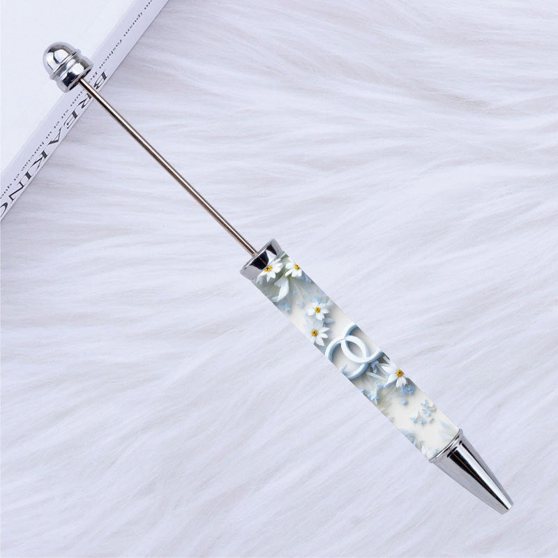 DIY design pen, inspirational encouragement praise cartoon character pattern printing bead pen Moe grain pen spot