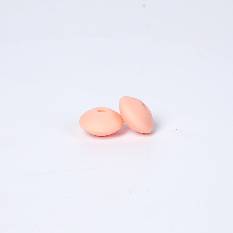 Spot Silicone Beads European and American Jewelry 12mm Small Beads DIY Necklace Beaded Oval Lentil Loose Beads Wholesale #101-137