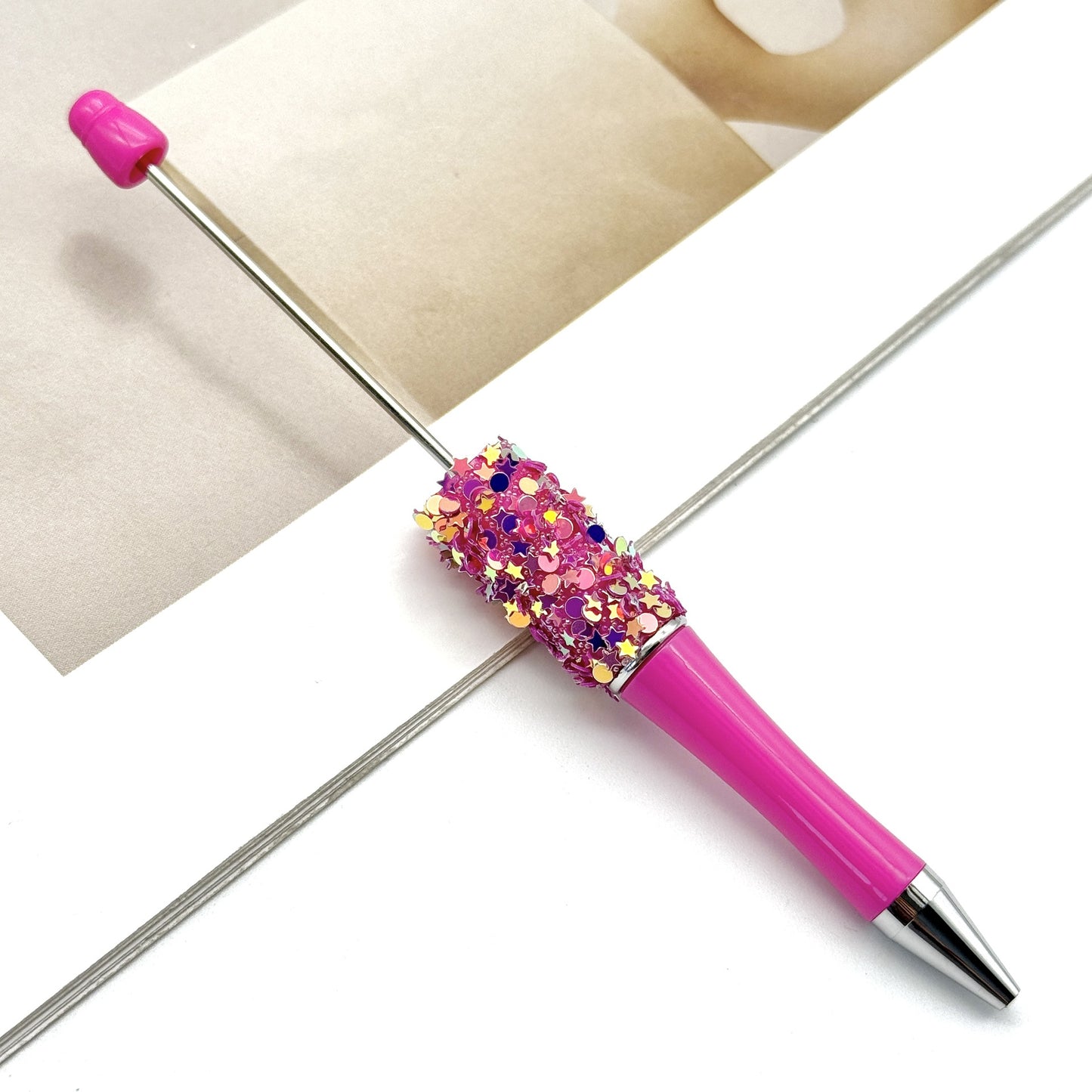 DIY Little Star Ball Pen, Shiny Sequin Star Ball Pen Handmade Patch Cute Ball Pen Spot