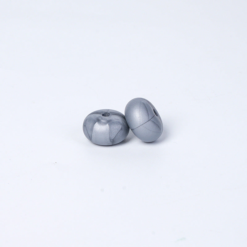 Spot 14mm Small Abacus Beads Food Grade Silicone Beads DIY Men's and Women's Jewelry Necklaces Oval Beads Wholesale #51-93