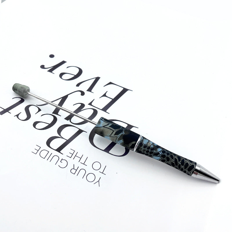 DIY printing pattern bead pen creative leopard print floral cow bead pen cross-border beadedpen spot wholesale