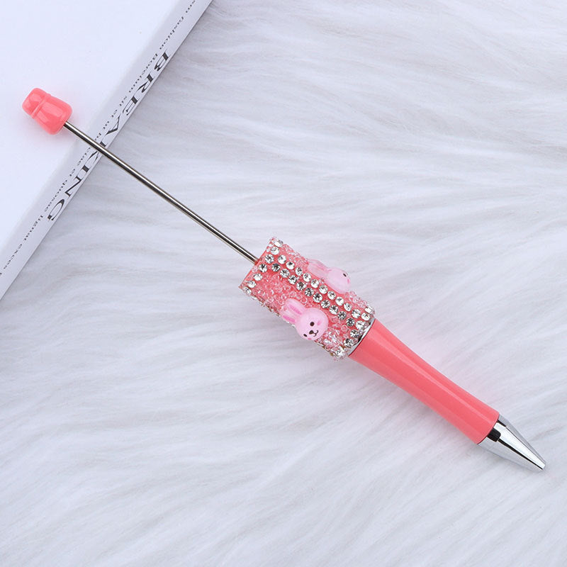DIY big white rabbit sugar bead pen, cute rabbit dream rabbit dream bead round bead pen manufacturer wholesale
