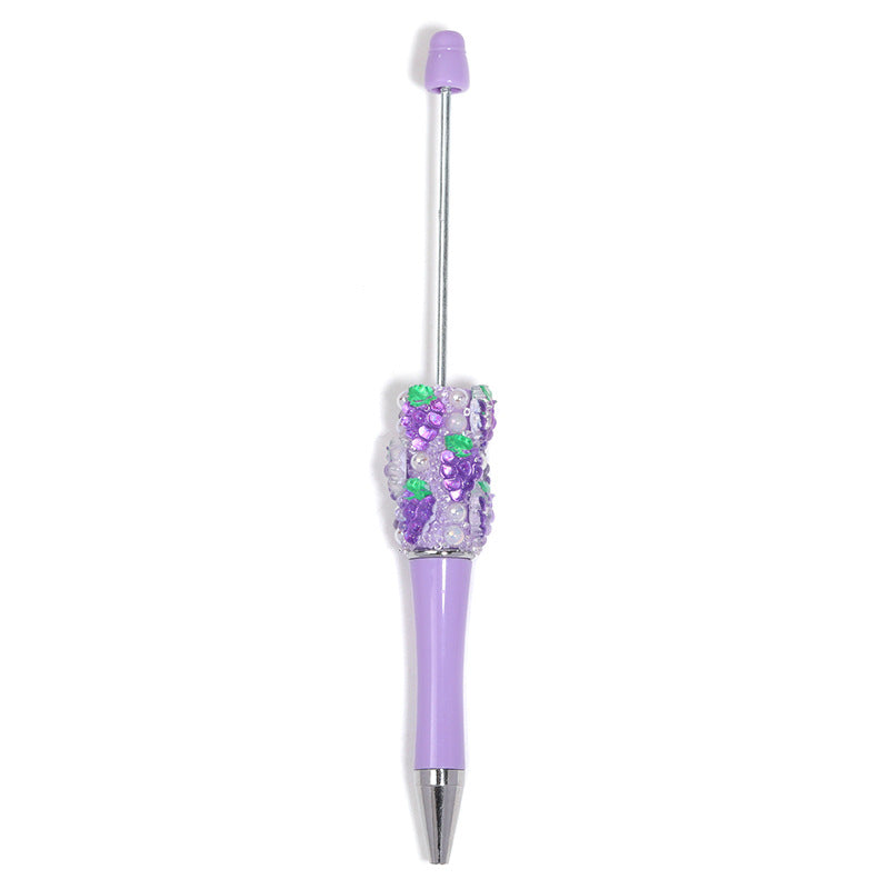 Wholesale Korean ins style high value bead pen handmade DIY creative fruit cute grain heavy industry bead pen