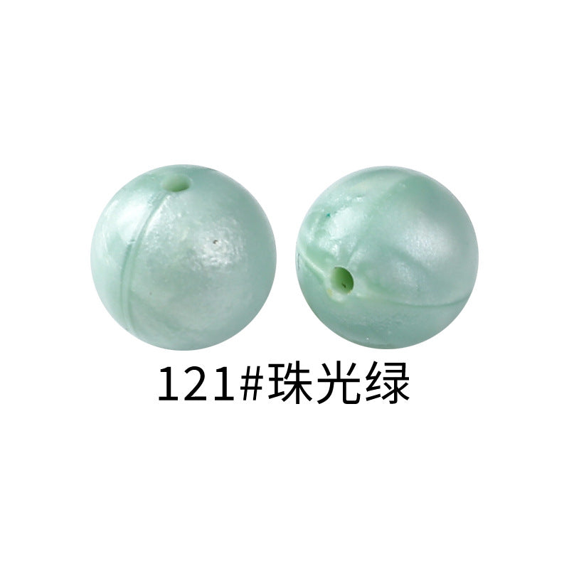 15mm Spot Glossy Silicone Beads Round Loose Beads DIY Jewelry Smooth Oil Injection Silicone Beads Mixed Color Beads