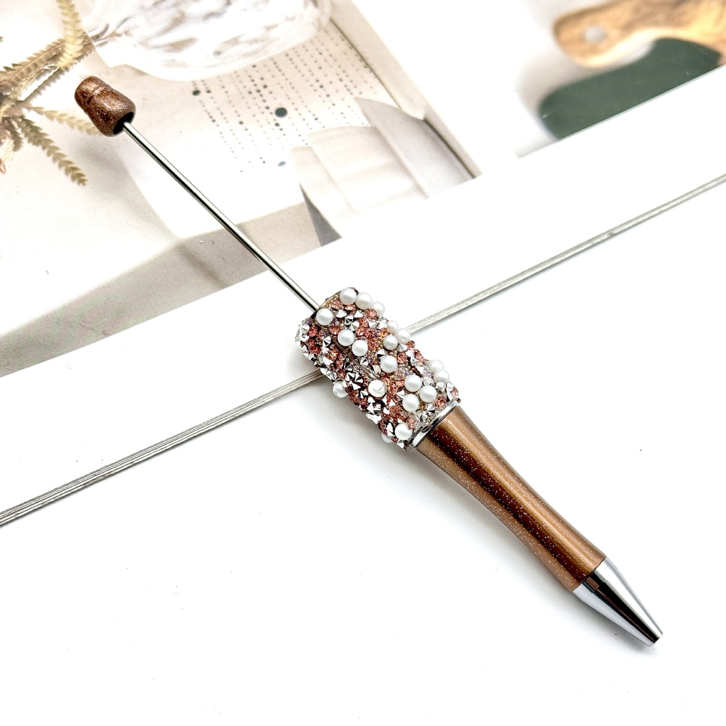 DIY Gypsy pearl bead pen granulated sugar crystal beadedpen ballpoint pen blind box Moe pen spot wholesale