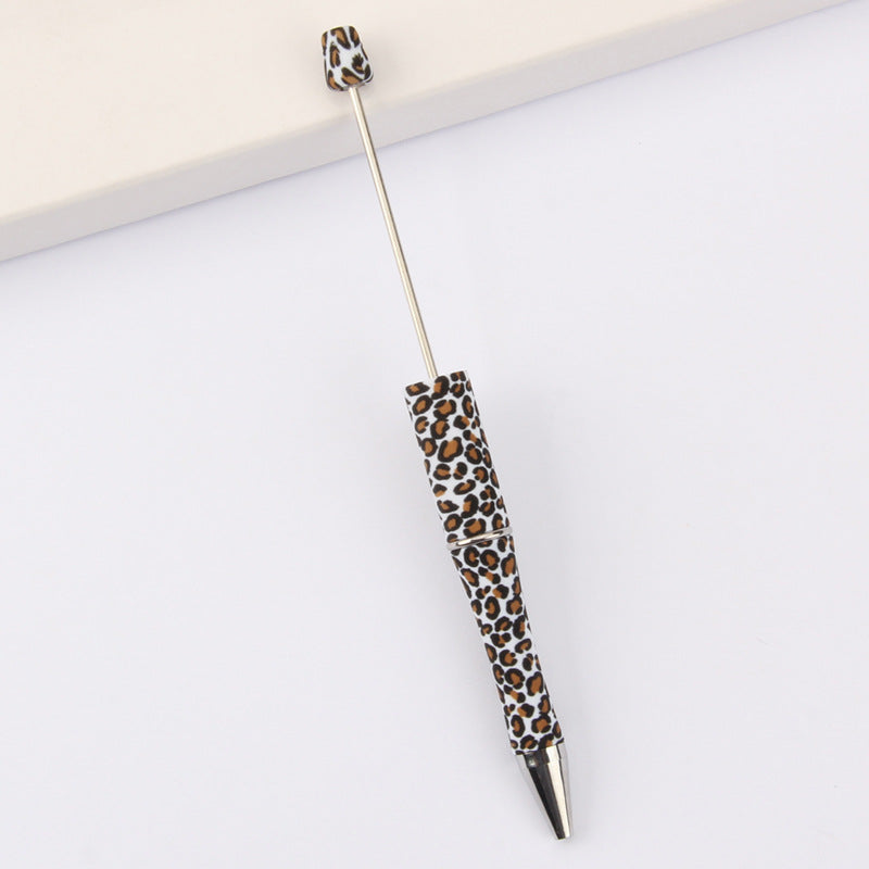 DIY bead pen printing pattern creative plastic beading puzzle leopard print floral cow tiger pattern bead pen wholesale