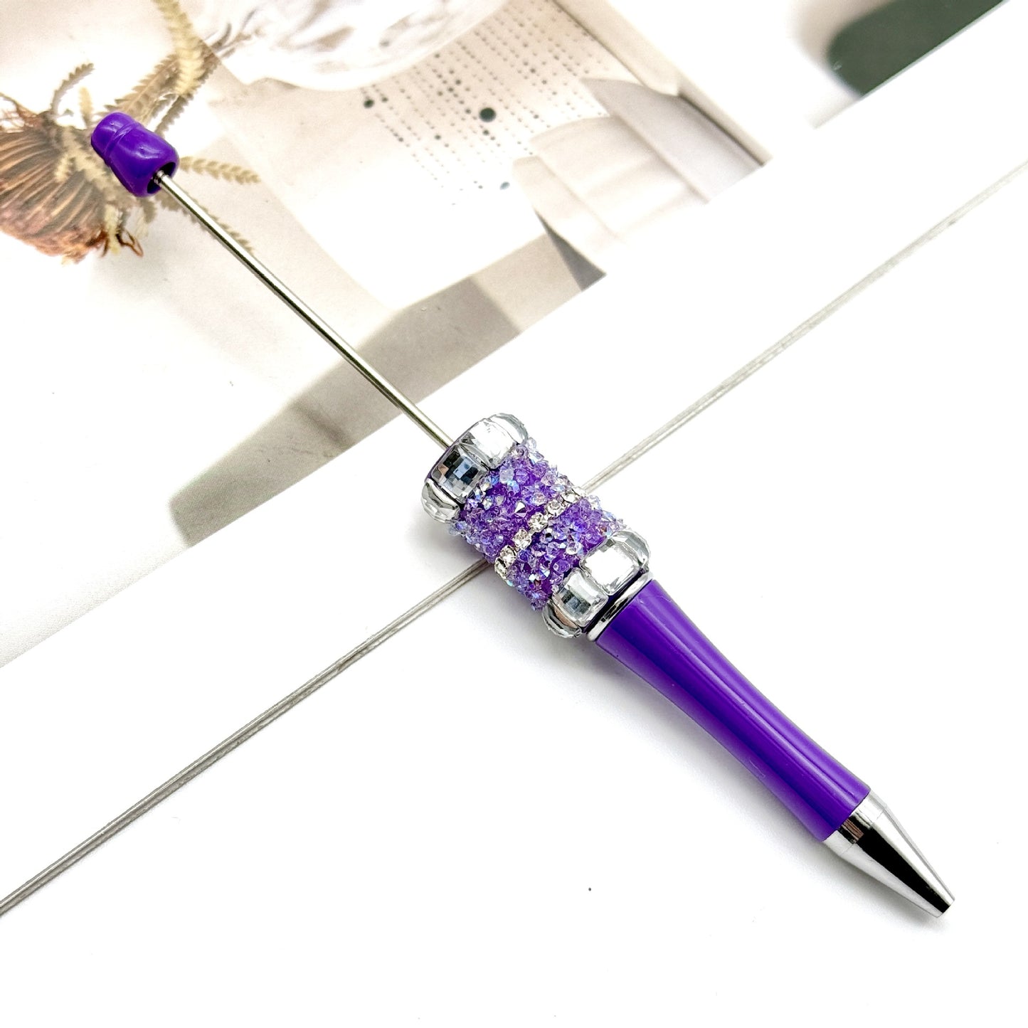New DIY sugar bead pen, large sugar cube diamond sugar rhinestone heavy industry ballpoint pen premium advertising gift pen