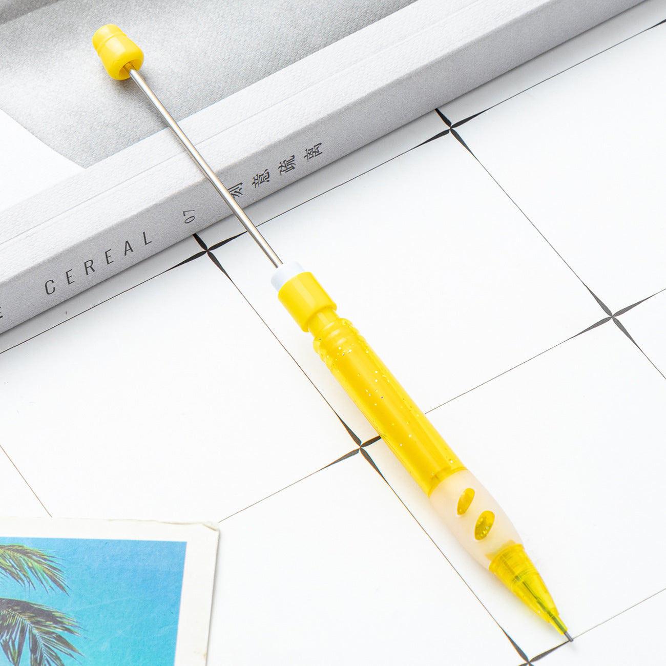 DIY beaded pencil for primary school students with no sharpening pencil 0.5 constant lead automatic pencil cute writing pencil wholesale