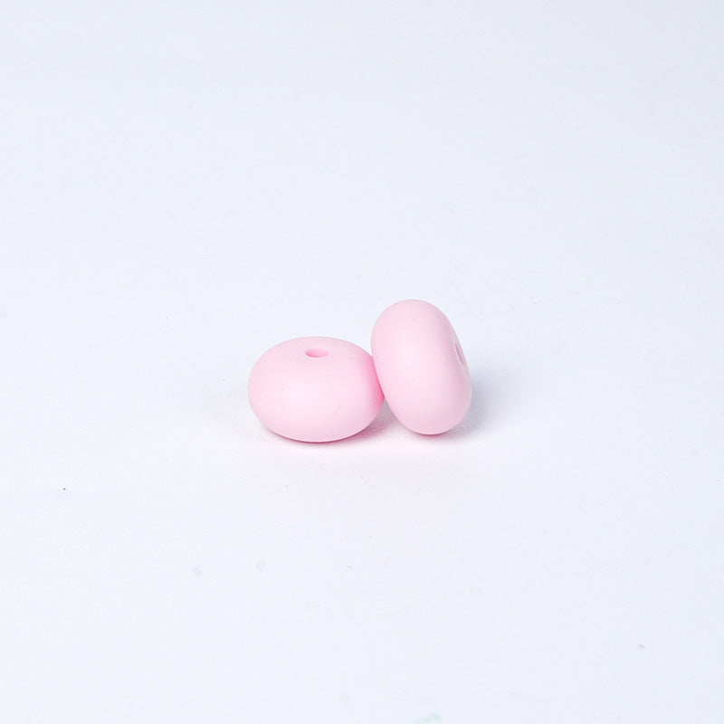 Spot 14mm Small Abacus Beads Food Grade Silicone Beads DIY Men's and Women's Jewelry Necklaces Oval Beads Wholesale