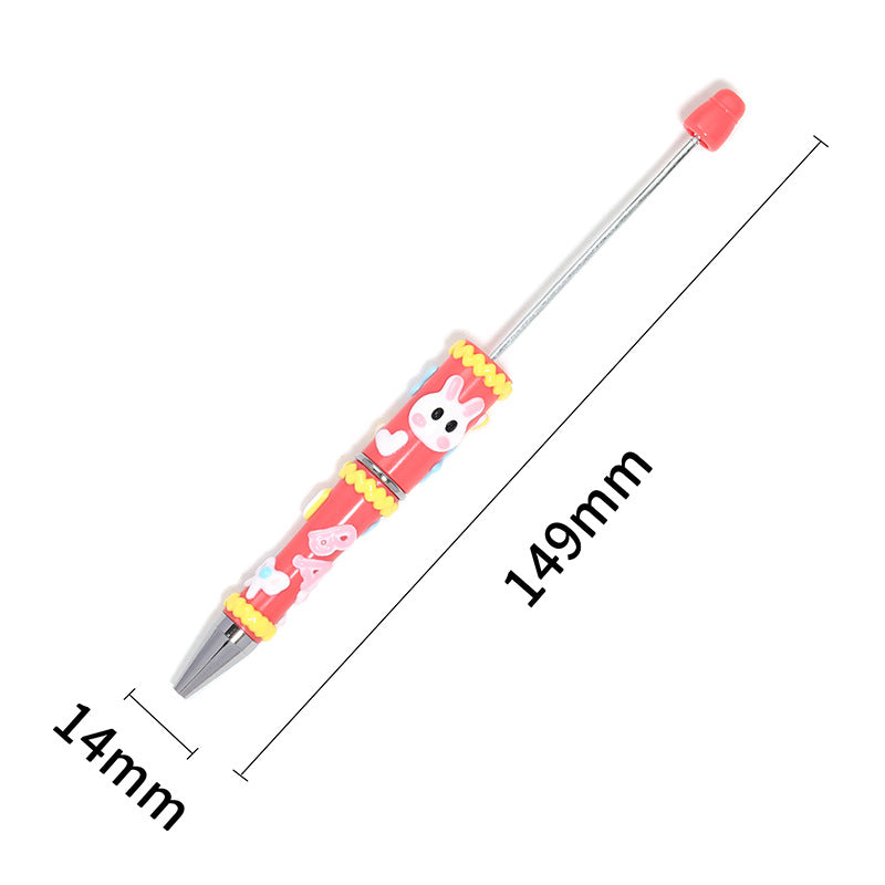New color cartoon hand-drawn bead pen simple high-end DIY bead pen cartoon cute painted cute pen