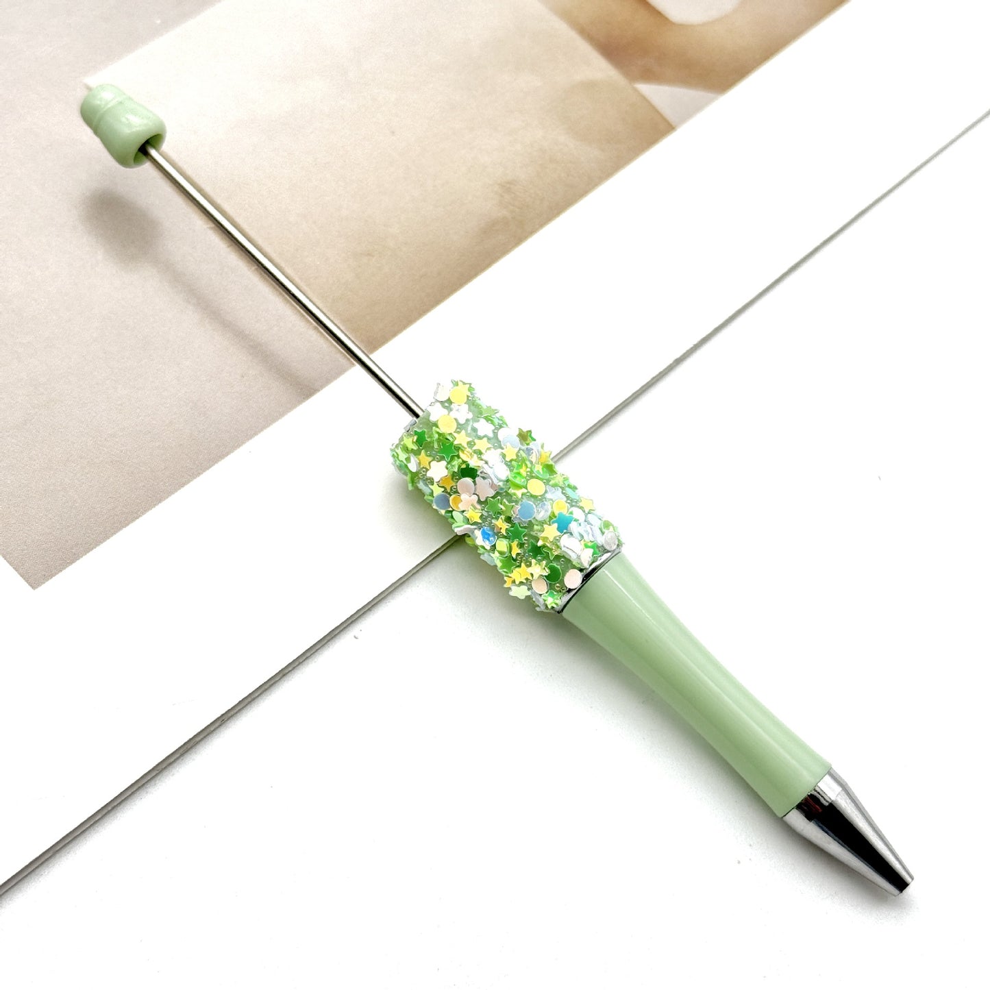 DIY Little Star Ball Pen, Shiny Sequin Star Ball Pen Handmade Patch Cute Ball Pen Spot