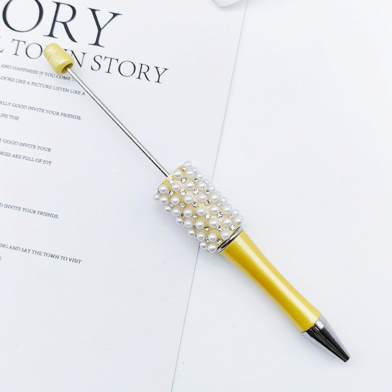 DIY Pearl Diamond Bead Pen Hand Sticker Diamond Ballpoint Pen Flash Diamond Pearl Diamond Beadedpen Spot Wholesale