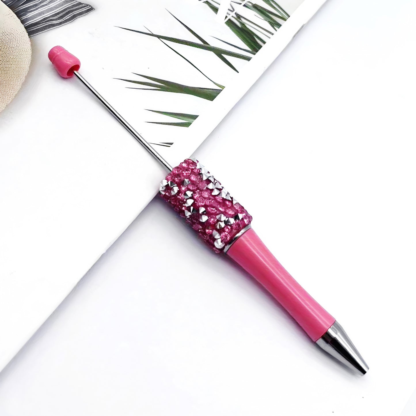 DIY random diamond bead pen cross-border hot-selling hand-worn beads diamond pen beadedpen plastic ballpoint pen