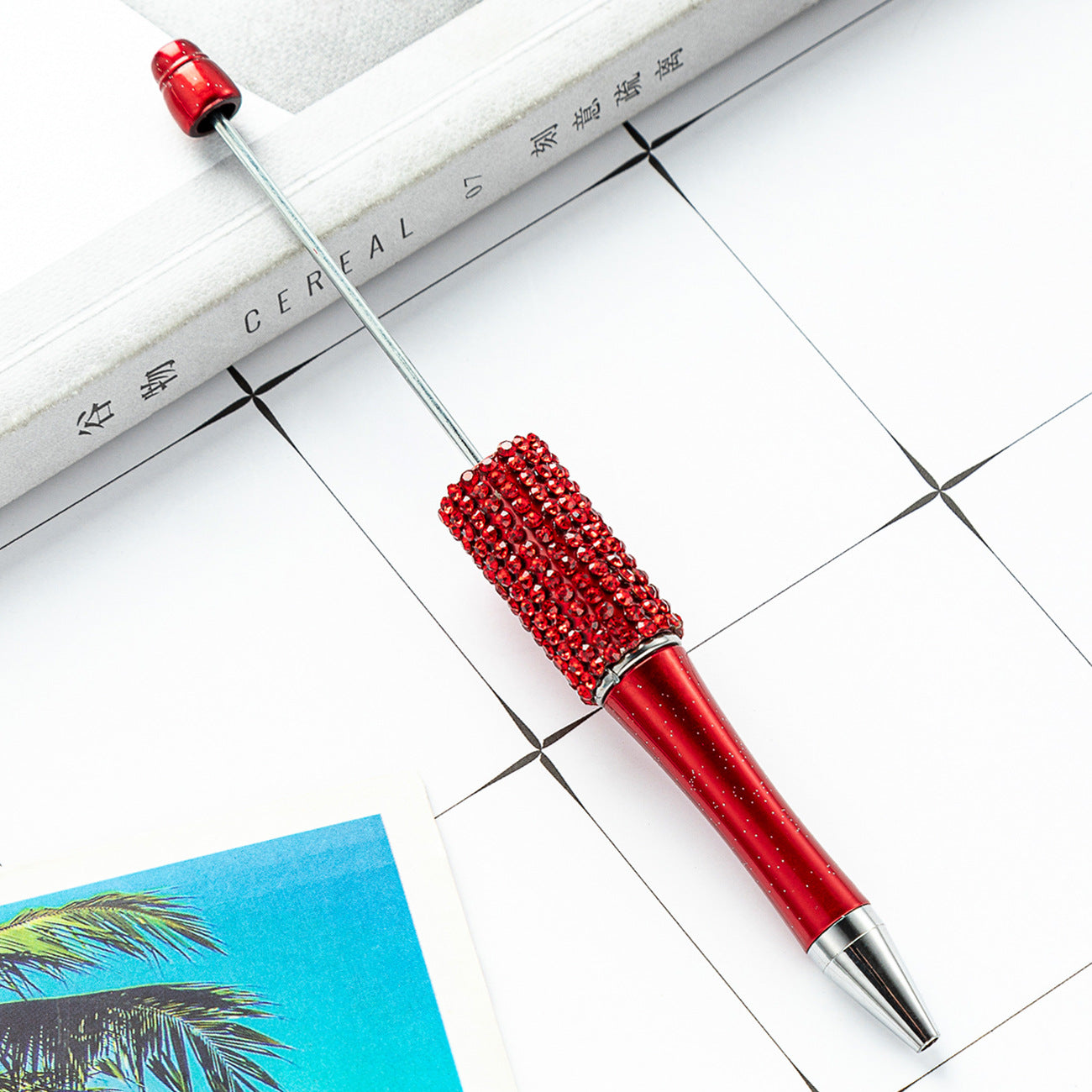 New diamond bead pen spot wholesale creative hand sticker diamond bead pen multi-color bag diamond ballpoint pen