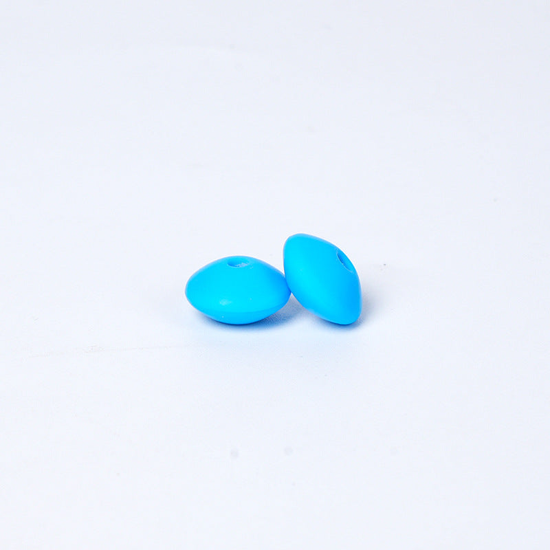 Spot Silicone Beads European and American Jewelry 12mm Small Beads DIY Necklace Beaded Oval Lentil Loose Beads Wholesale #101-137